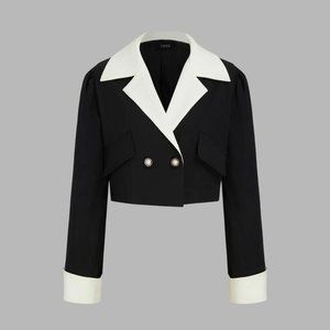 Collar Solid Button Jacket